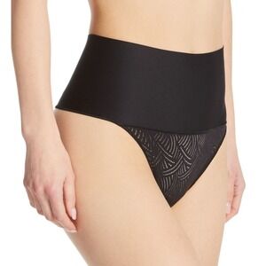 Maidenform Women's XL Black DM0049 Tame Your Tummy Lace Thong Shapewear NWT